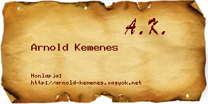 Arnold Kemenes névjegykártya